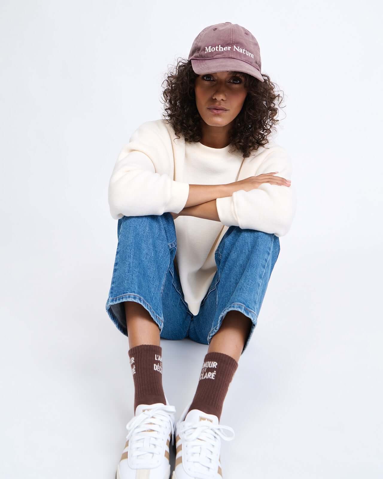 Le sweat Le grand amour femme en polaire recyclée - crème – Image 5
