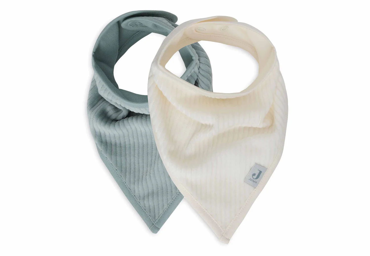 Bavoir Bandana - Velvet Rib - 2 Unités Sea Green