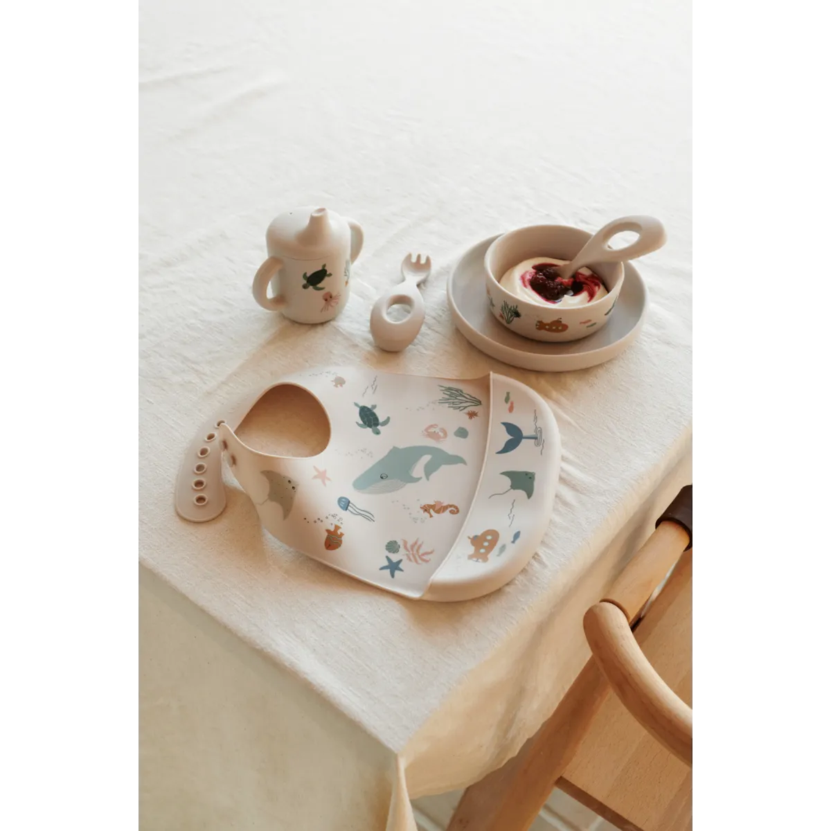 Set de Vaisselle Bébé Imprimée Ryle – Image 3
