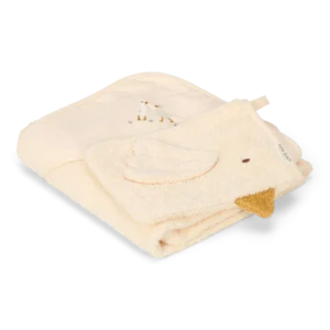 Coffret cadeau : Cape de bain et Gant de toilette - Little Goose