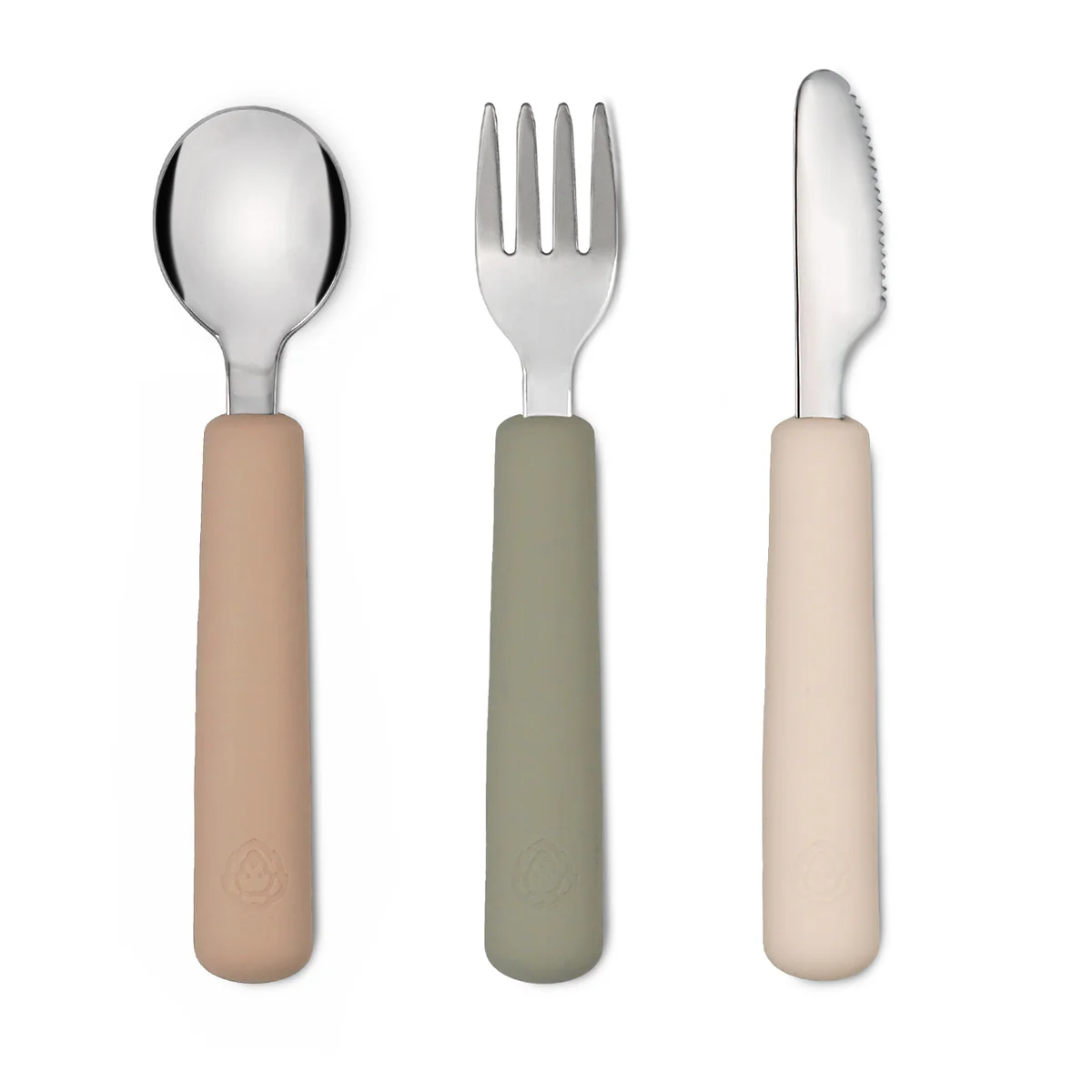 Ensemble de couverts fourchette/cuillère/couteau - (Taupe/Sauge/Ivoire)- SOINA