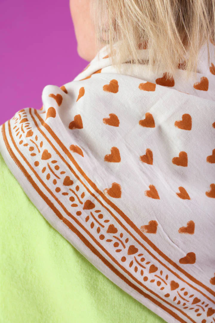 Foulard Adulte Love Cannelle 100 cm – Image 2