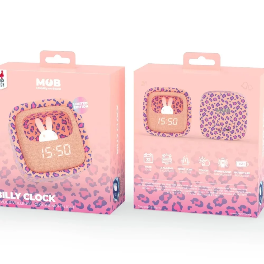 Réveil - Billy Clock Rose Leopard – Image 4