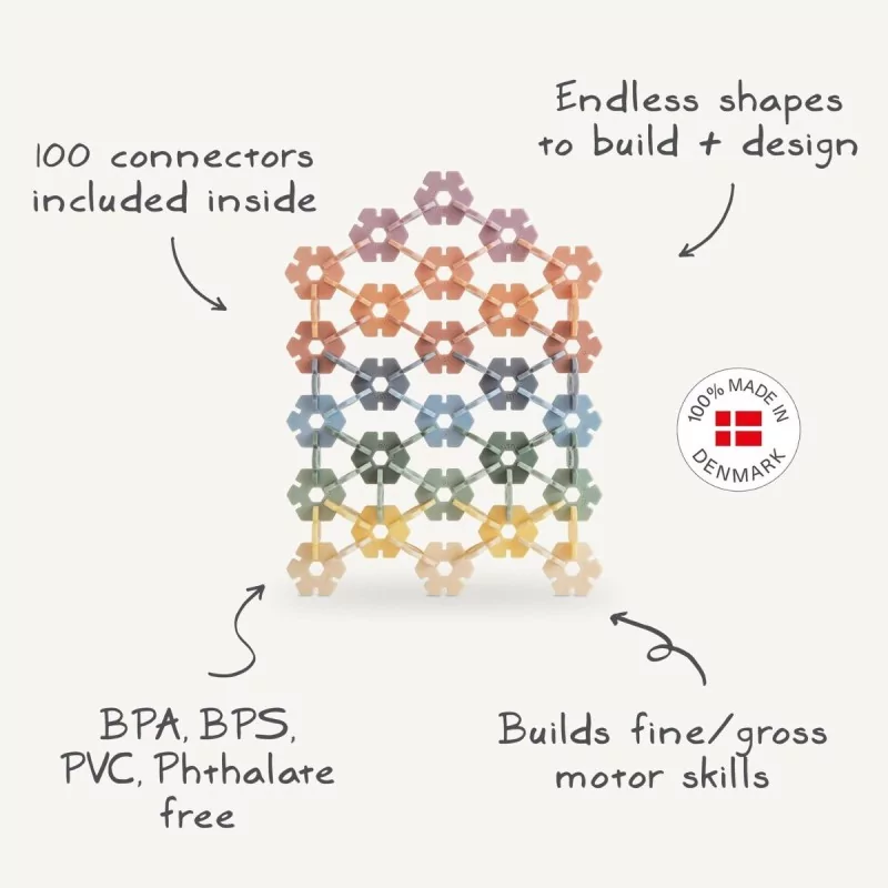 Jeu de construction Mushie HEX Connect – Image 2