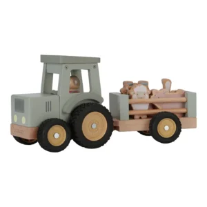 Tracteur avec sa remorque en bois FSC - Little Farm
