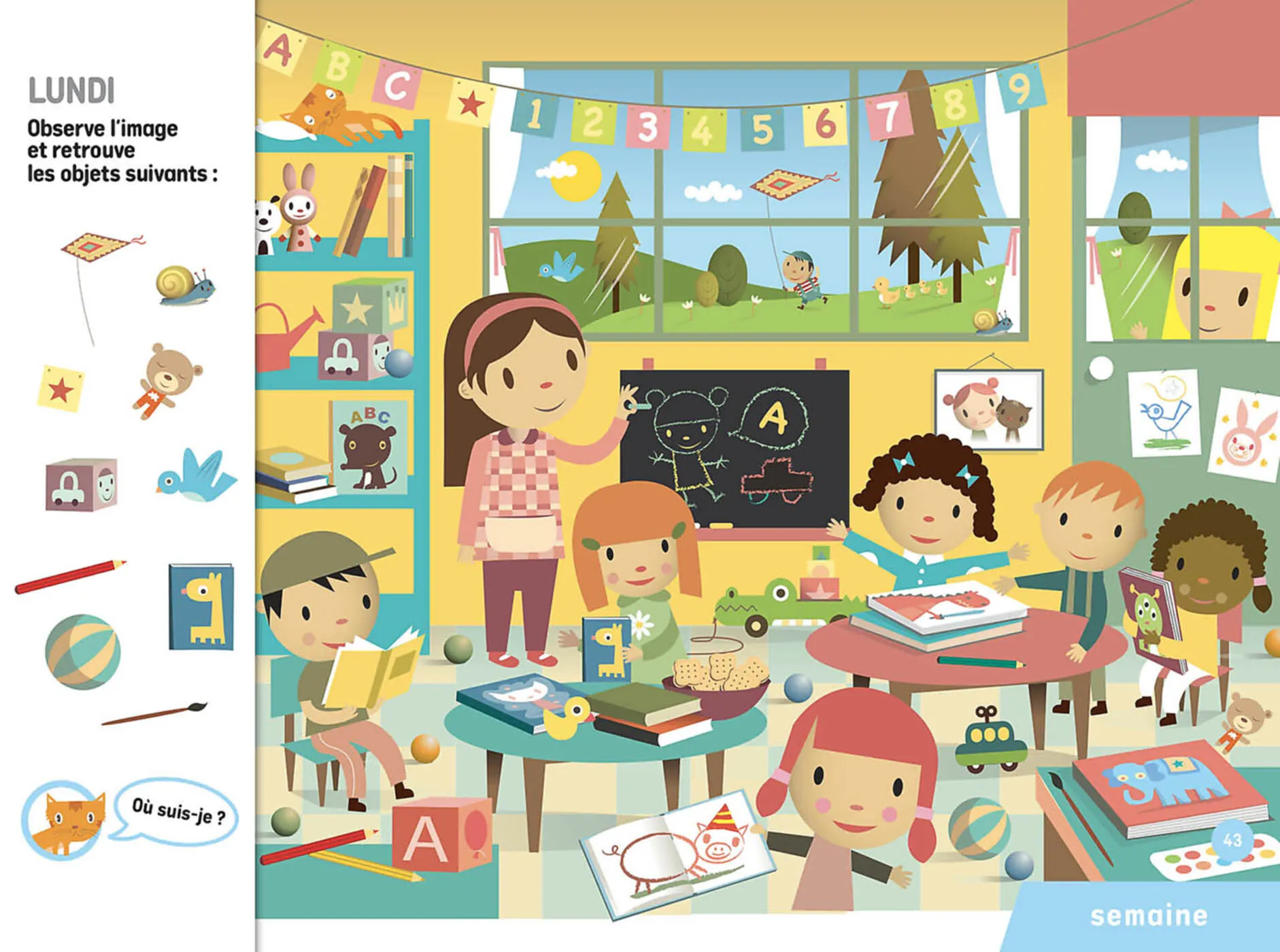Livre Cherche et trouve des tout petits - A la maternelle – Image 2