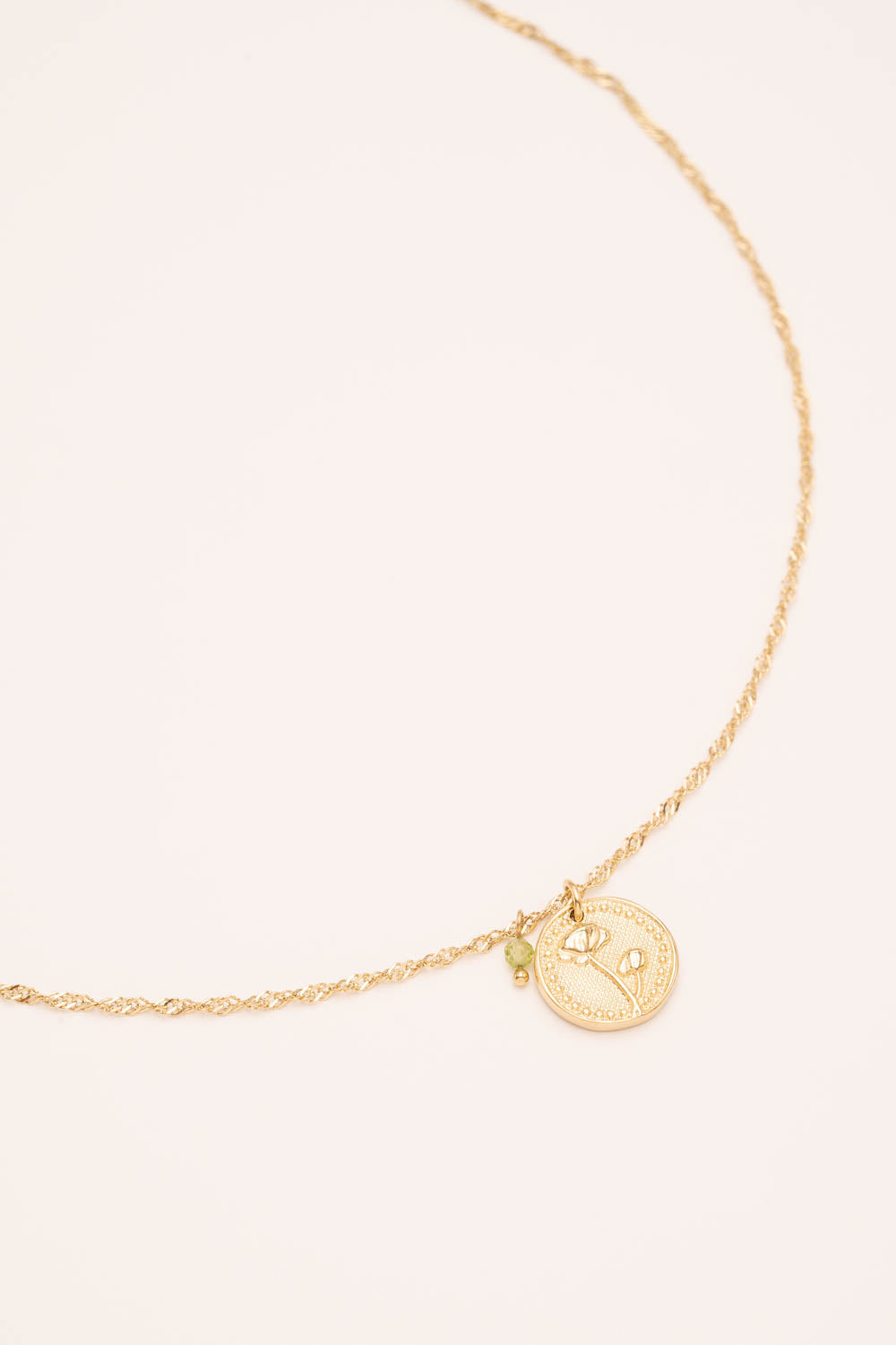 Collier Fleurs de Naissance doré AOÛT