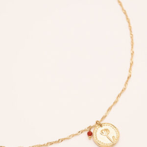 Collier Fleurs de Naissance doré JUILLET