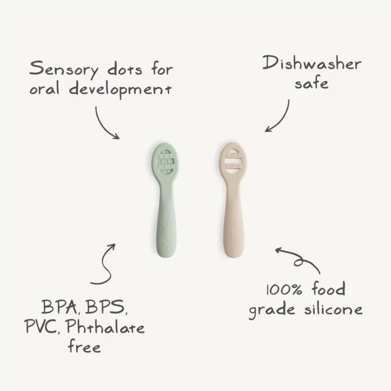 1ère Cuillère d'apprentissage pour Bébé - Naturel/Sable – Image 2